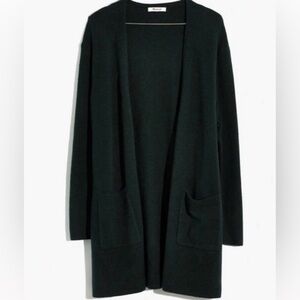 Madewell dark green Kent cardigan sweater